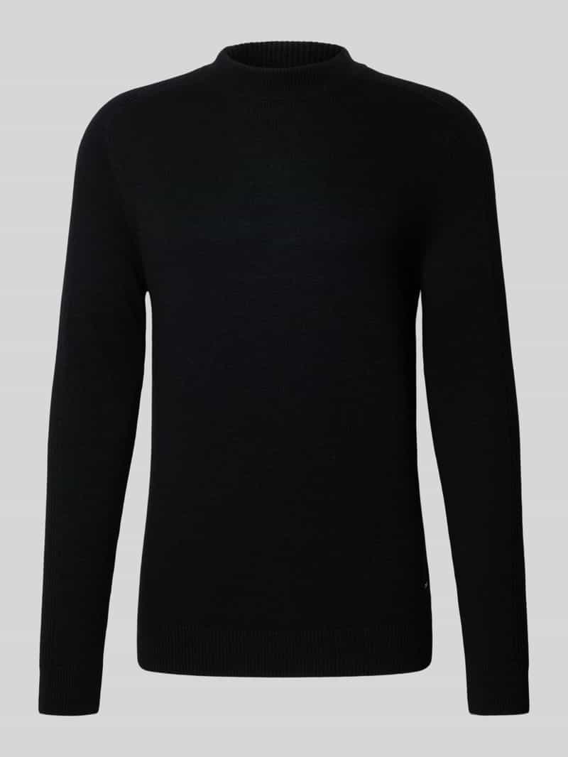 Sweter z dzianiny z domieszką kaszmiru i okrągłym dekoltem