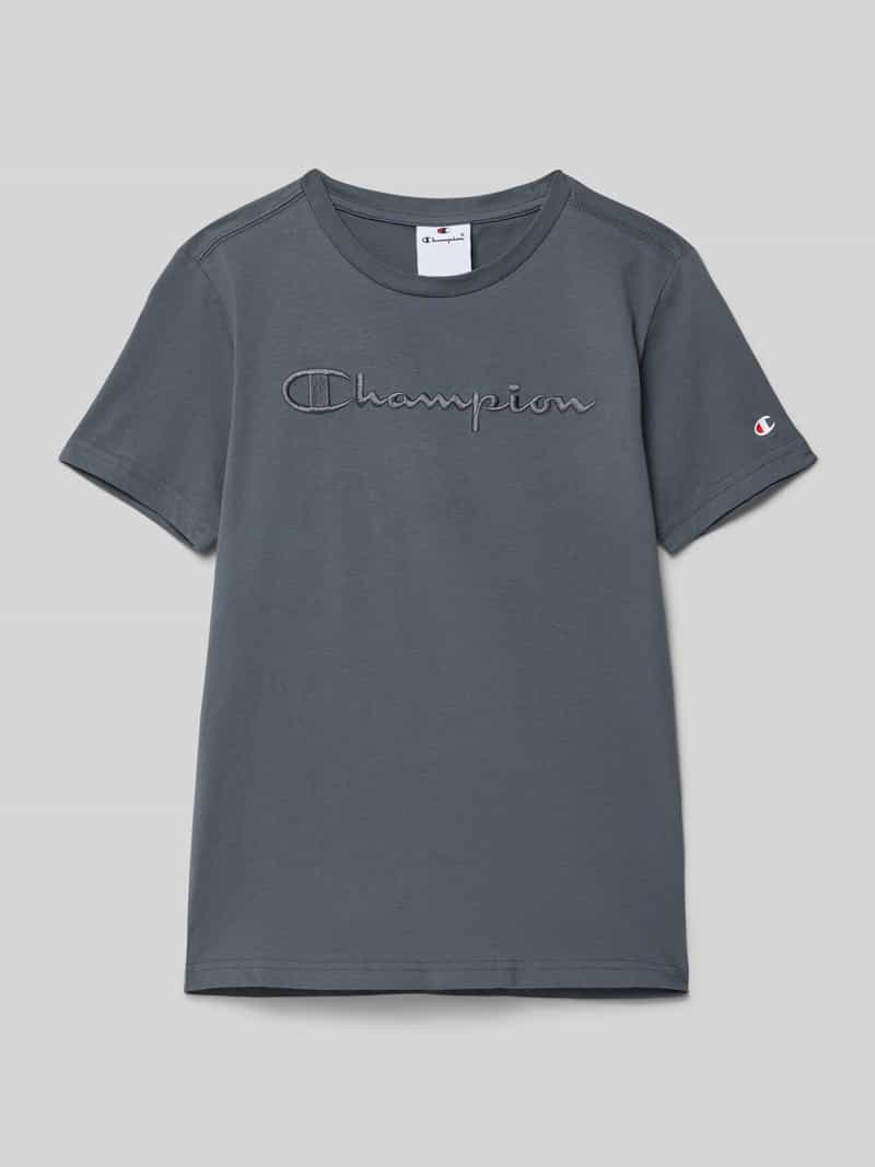 T-shirt z wyhaftowanym logo