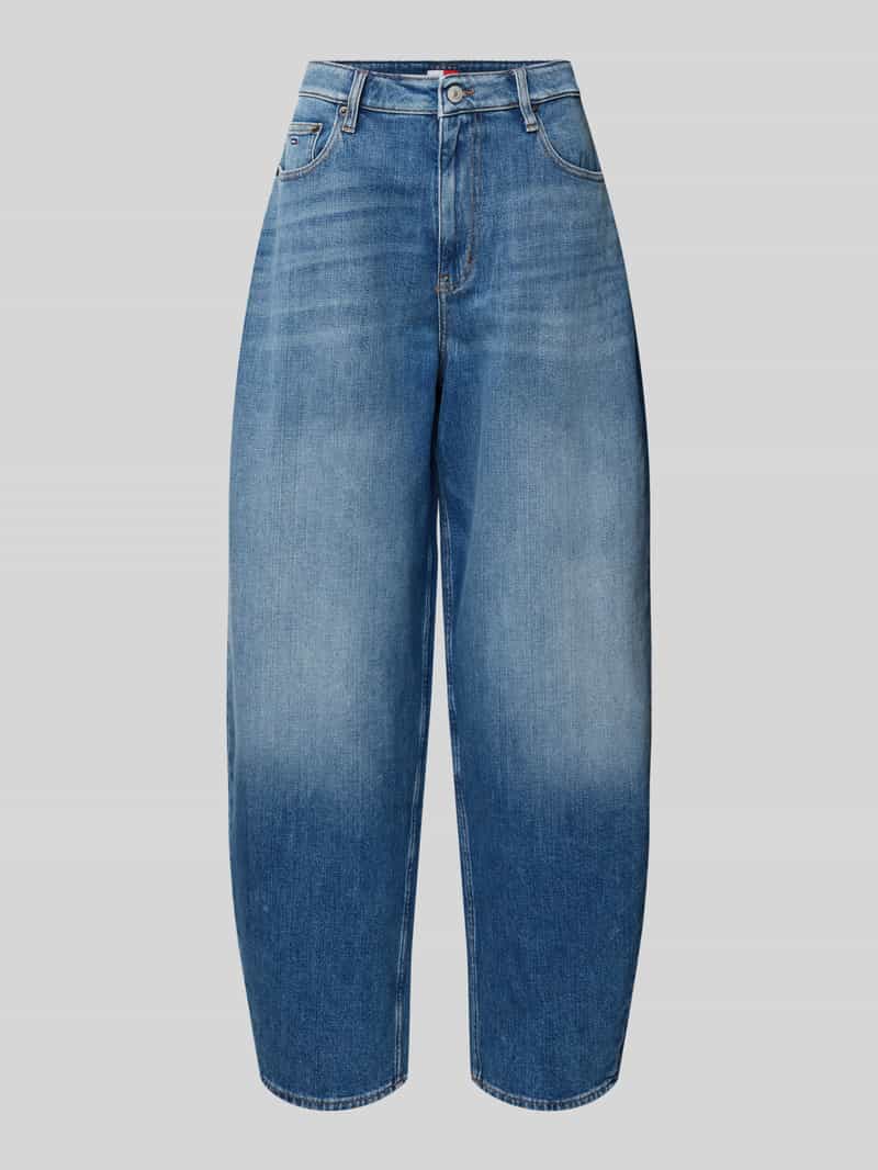 Jeansy o kroju tapered fit z mieszanki bawełny model ‘JEANIE’