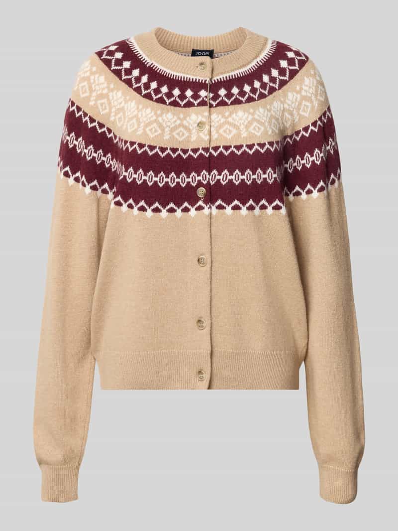 Kardigan z dzianiny z domieszką kaszmiru model ‘KLODA’