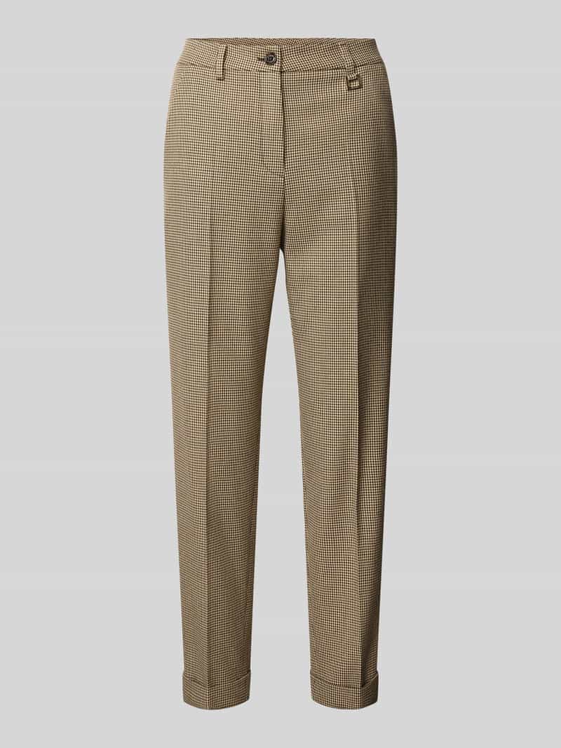Spodnie do garnituru o kroju slim fit w kant model ‘PANTHEA’