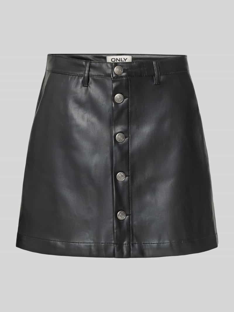 Spódnica mini o ktoju regular fit z imitacji skóry model ‘AMAZING-LIORA'