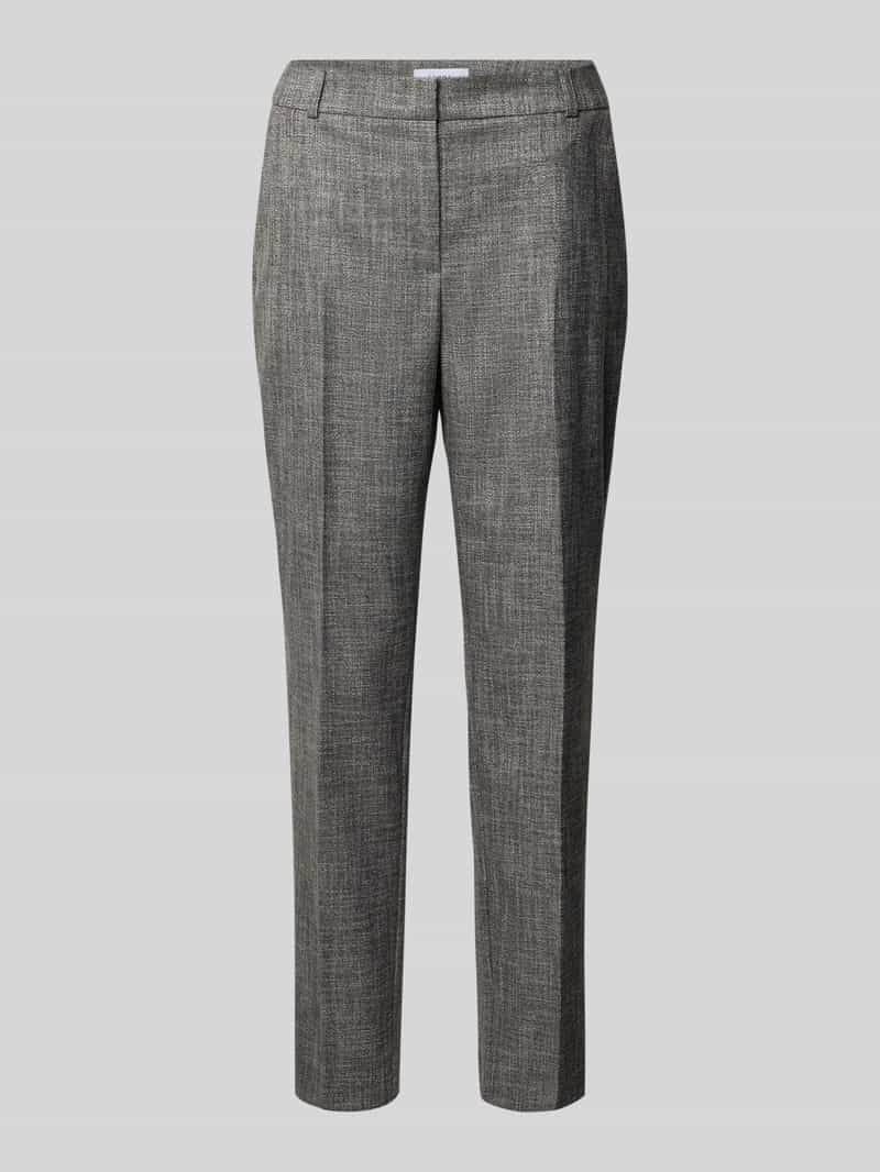 Spodnie materiałowe o kroju slim fit z mieszanki wiskozy w kant