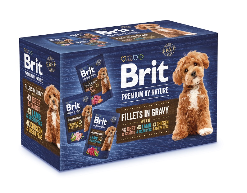 BRIT Premium by Nature Dog Fillets in Gravy Multipack 12x85g mokra karma w sosie dla dorosłych psów