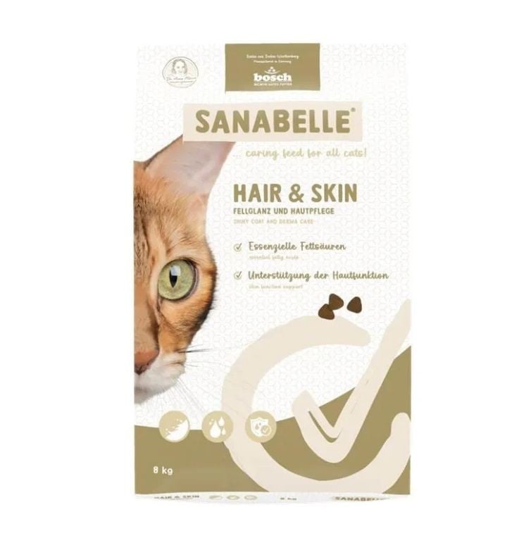 SANABELLE Hair Skin 8 kg dla kotów wspomagająca kondycję sierści i skóry