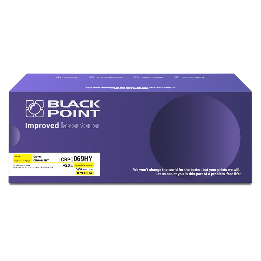 Toner Black Point LCBPC069HY zamiennik Canon CRG-069HY yellow