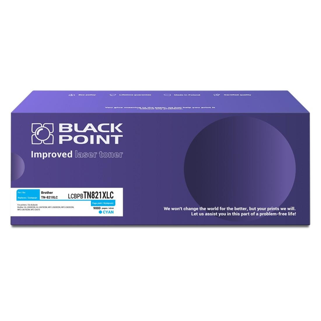 Toner Black Point LCBPBTN821XLC zamiennik Brother TN-821XLC cyan