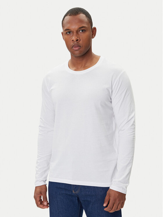 Jack&Jones Longsleeve Basic 12279538 Biały Regular Fit
