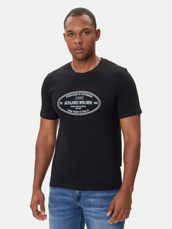 Jack&Jones T-Shirt York 12283800 Czarny Relaxed Fit