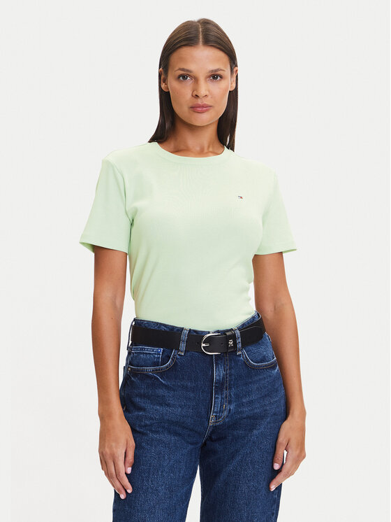 Tommy Hilfiger T-Shirt New Cody WW0WW40587 Zielony Slim Fit