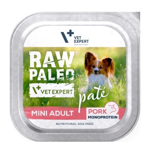 RAW PALEO Pâte Mini Adult Pork - mokra karma dla psa - 150g