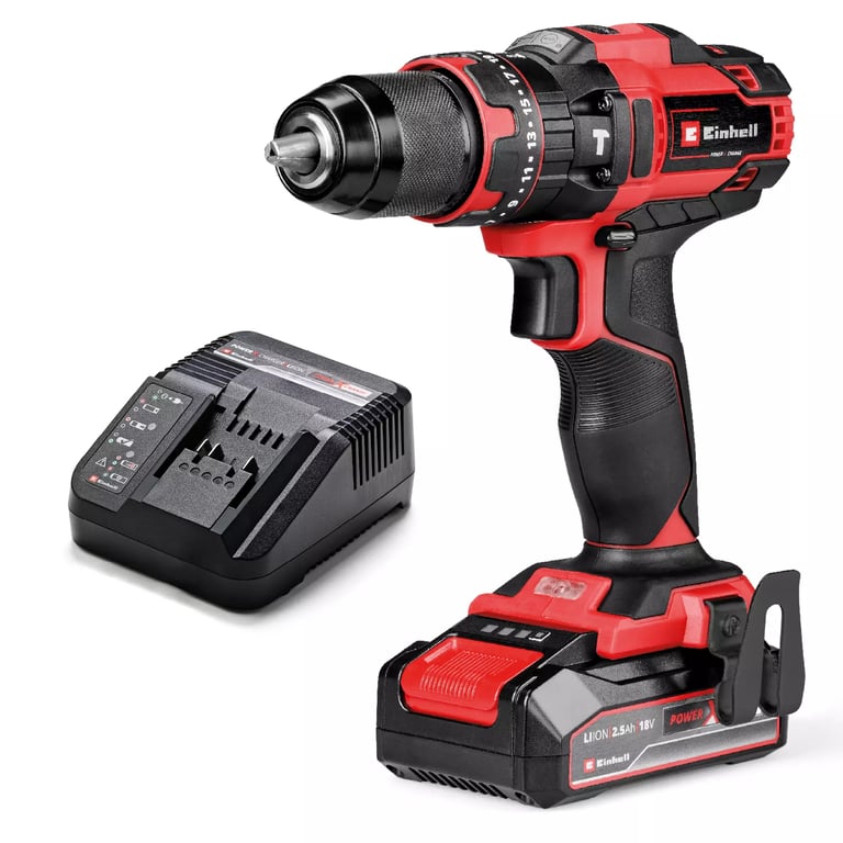 Einhell TE-CD 18/44 Li-i 24000 RPM 1,59 kg Czarny, Czerwony