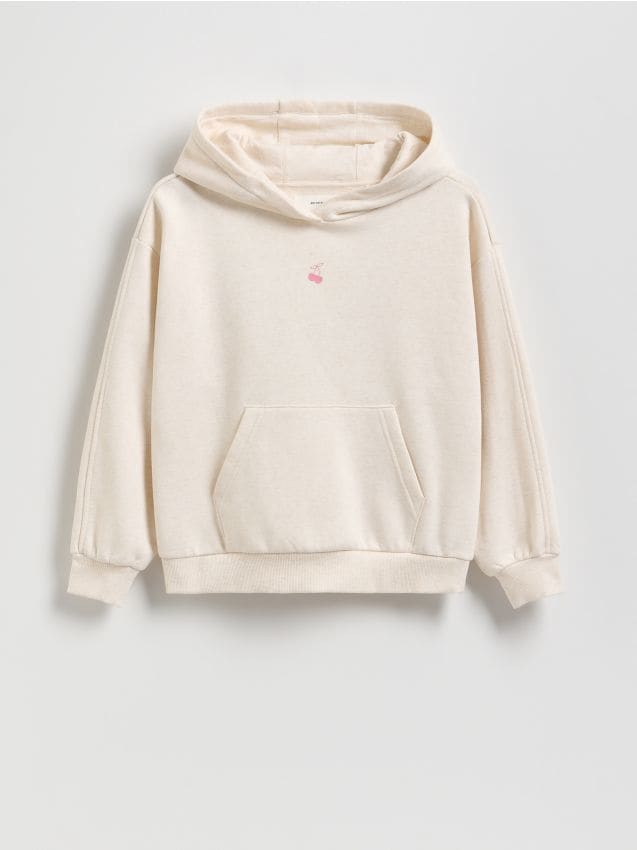 Reserved - Bluza z kapturem - kremowy
