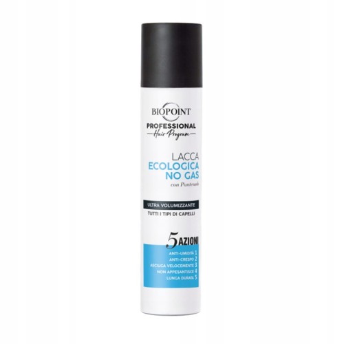 Biopoint Ecological No-Gas Hairspray 300 ml – ekologiczny lakier do włosów z 5-działaniami
