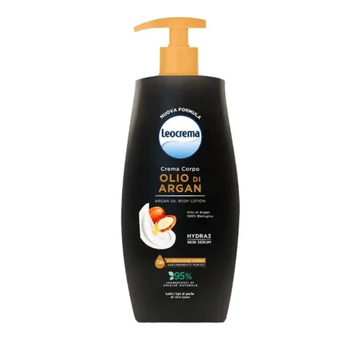 Leocrema Argan 500 ml – odżywczy balsam do ciała z olejkiem arganowym w pompce