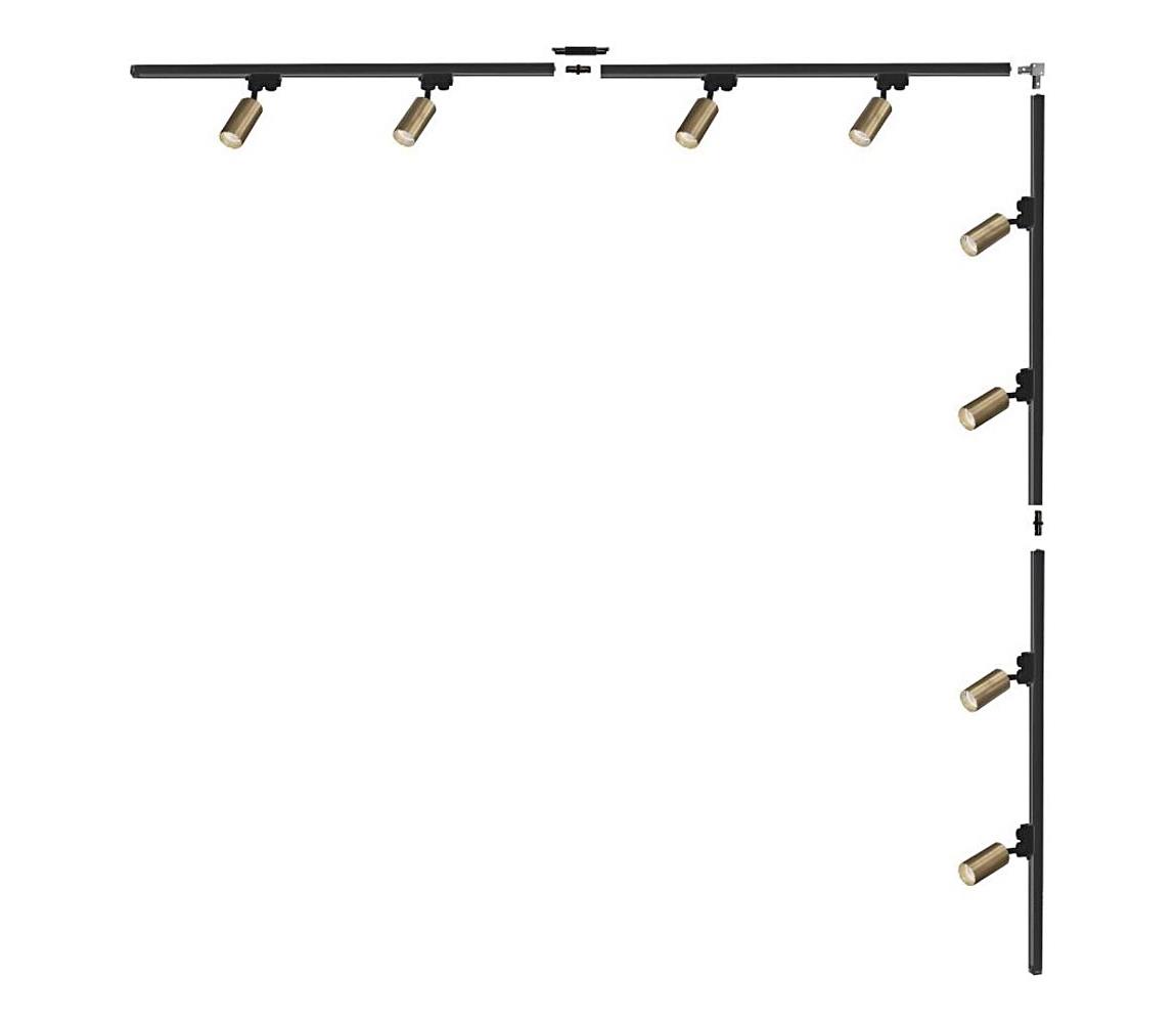 Zuma Line 3582 - Lampa punktowa w systemie TUBE 8xGU10/35W/230V czarna/złota