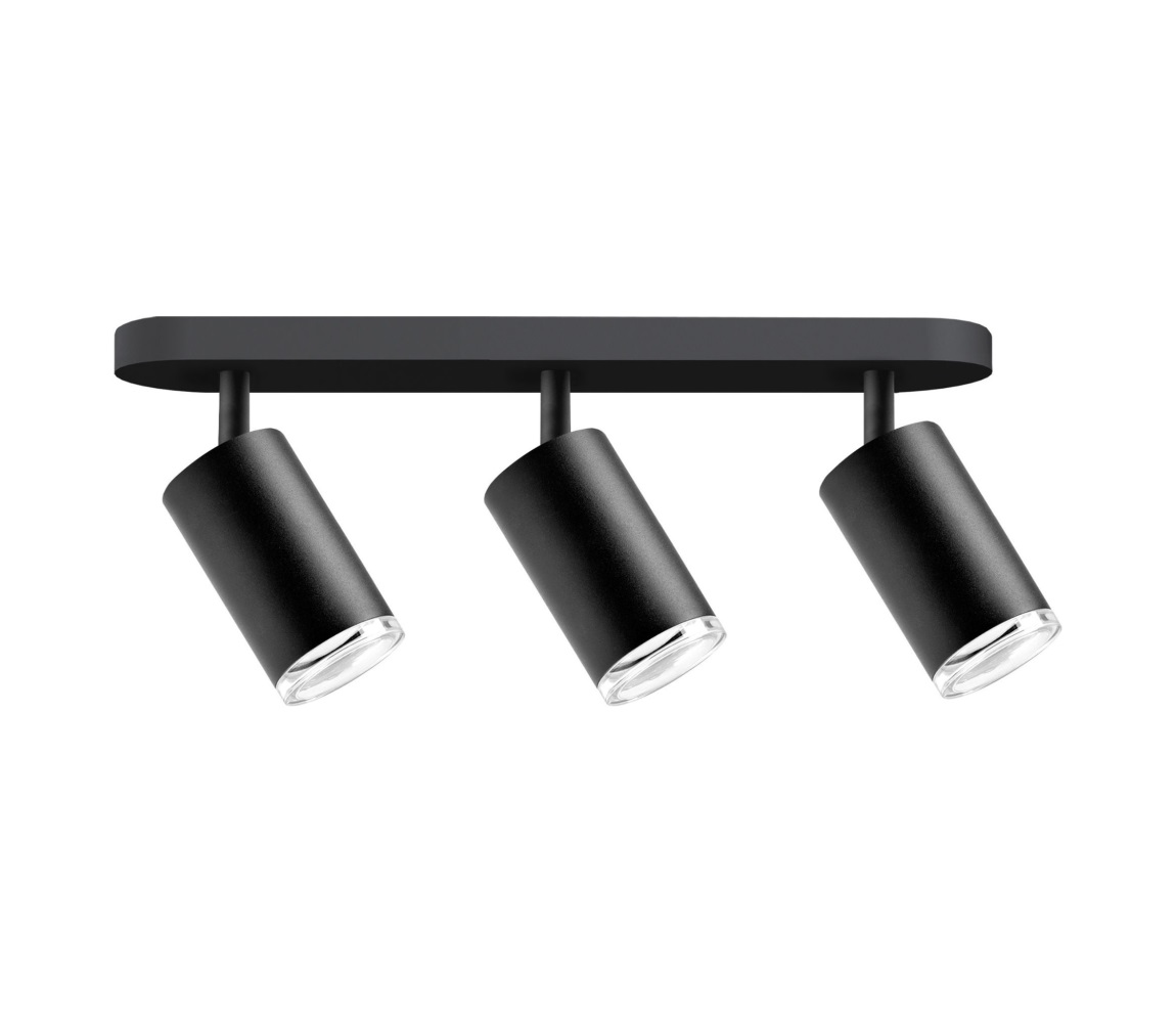 RGBW LED Lampa Sufitowa do Łazienki TURYN 3xGU10/6,5W/230V IP44 Czarna