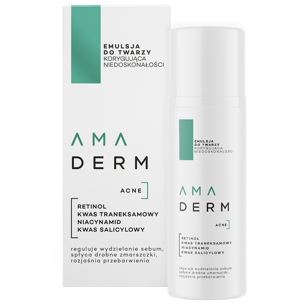Amaderm Acne, emulsja do twarzy korygująca niedoskonałości, 50 ml