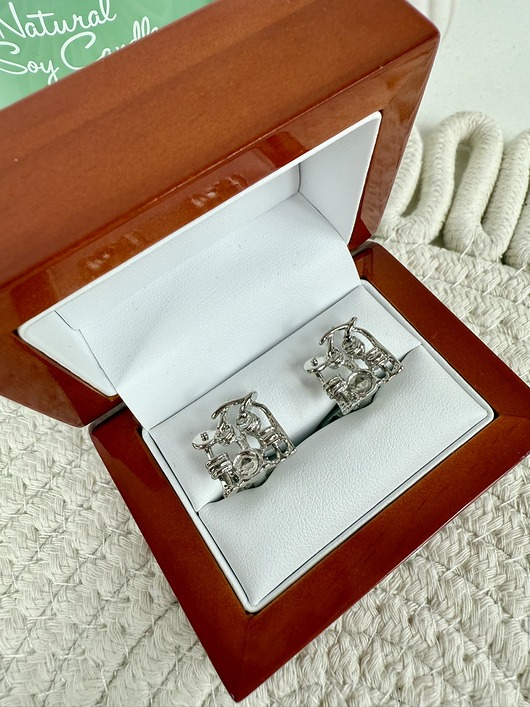 SPINKI DO MANKIETÓW perkusja srebrna prezent dla muzyka