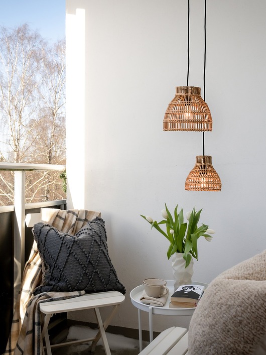 Elado Ręcznie pleciona lampa wisząca Sarah na taras