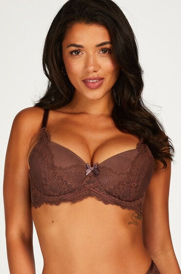 Hunkemöller Biustonosz usztywniany z fiszbinami Daisy Brązowy