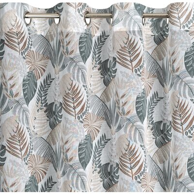 Zasłona EUROFIRANY Amela 140 x 250 cm Biało-brązowy