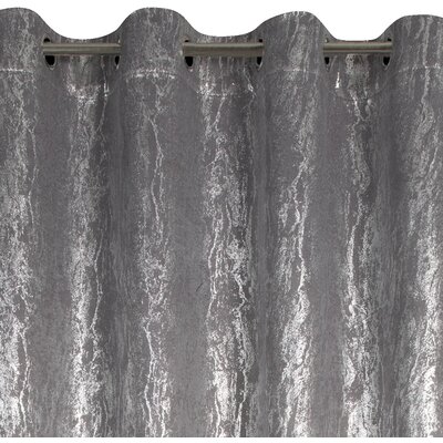 Zasłona EUROFIRANY Elise 140 x 250 cm Stalowo-srebrny