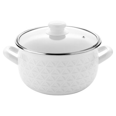 Garnek emaliowany Pyza Diamond z pokrywką 24 cm 5,6 l