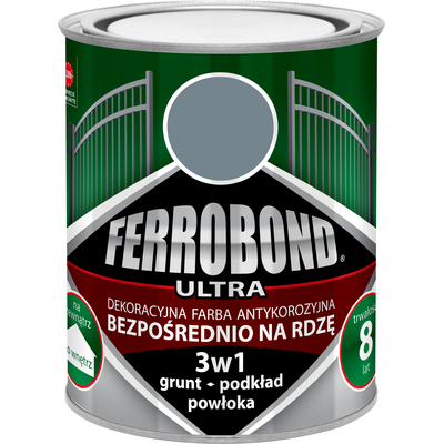 FERROBOND Farba antykorozyjna ULTRA półmat stalowy RAL 7046 0,7 l
