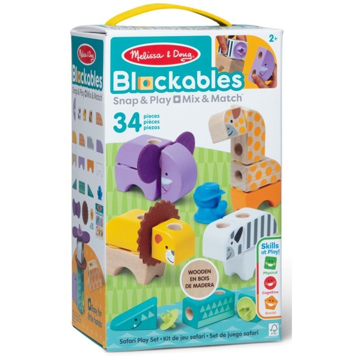 MellisaDoug Blockables - Zwierzątka Safari - klocki