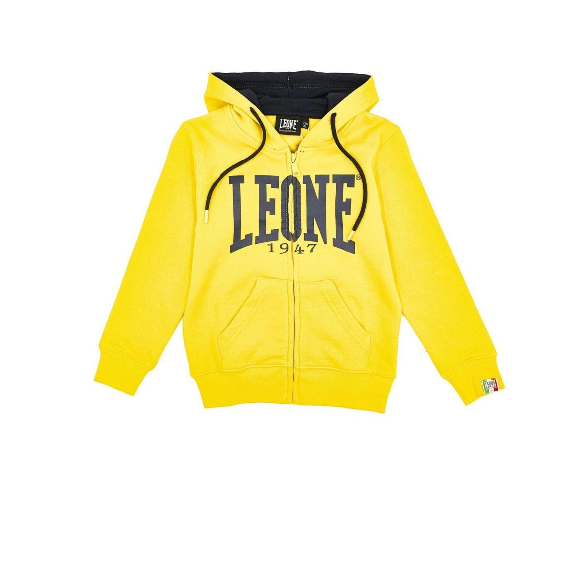 Dziecięca bluza z kapturem Basic Leone zapinana na zamek na całej długości
