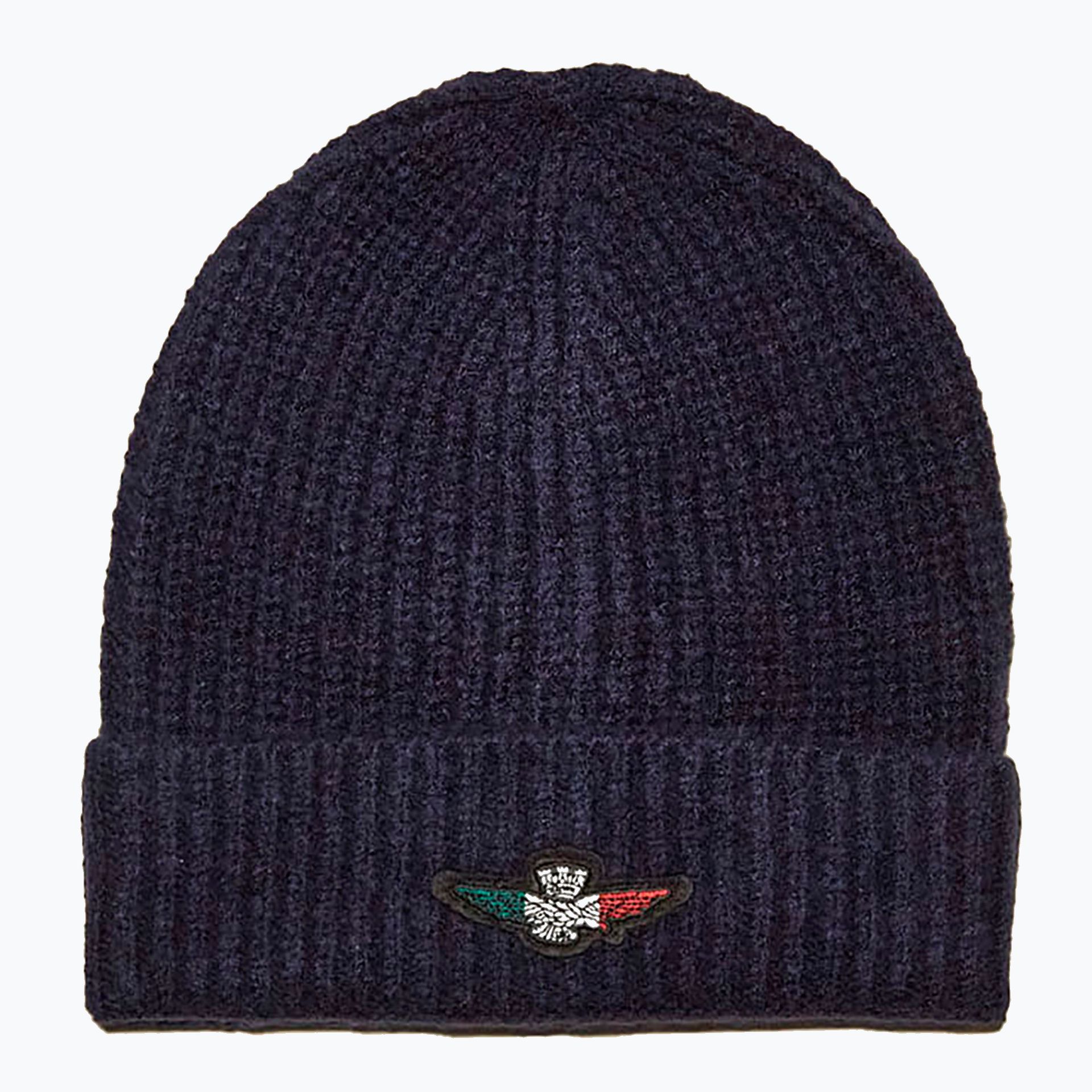 Czapka zimowa męska Aeronautica Militare 252CU0034UL00451 blu navy WYSYŁKA W 24H 30 DNI NA ZWROT