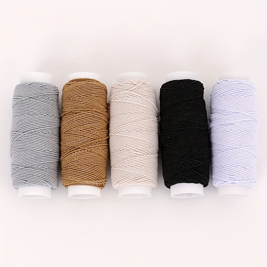 TEMU 5szt. Kolorowe Elastyczne Nici do Szycia - Ultra-Cienkie 0.6mm, Wysoka Elastyczność Poliestrowa dla Majsterkowanie Odzieży i Akcesoriów - Trwałe