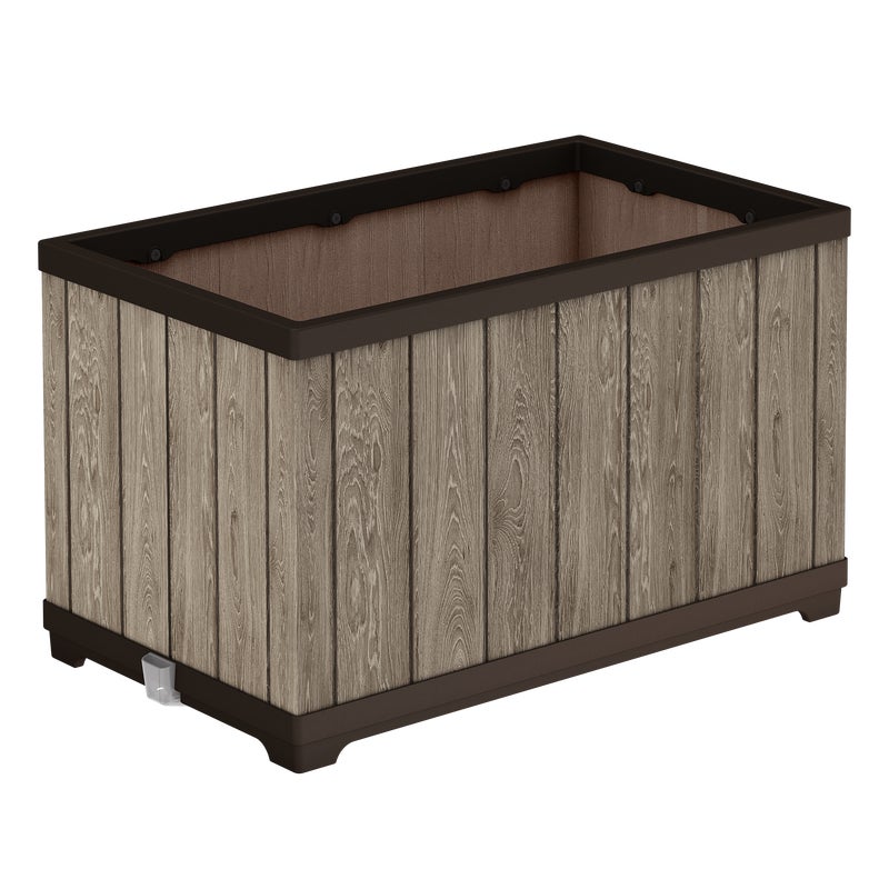 Donica plastikowa Deco Ashwood 76x45.5x45.5 cm brązowa Keter