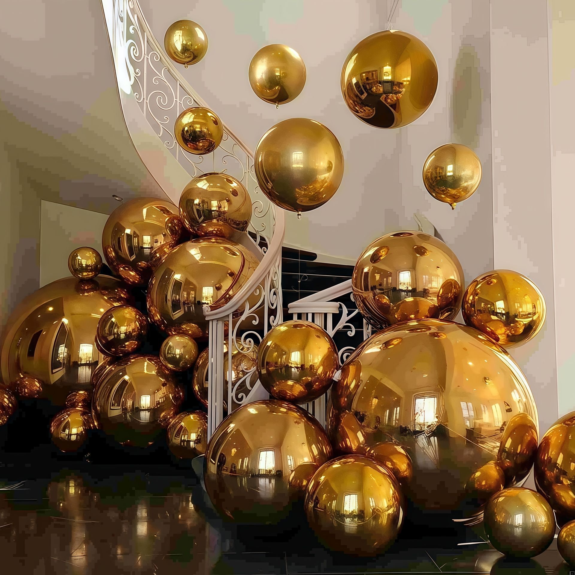TEMU 16 , 15 , 22 cali, balony 4D Rose Golden. Złoty 4D okrągły balon jest odpowiedni na przyjęcia urodzinowe, dekoracje ślubne i artykuły