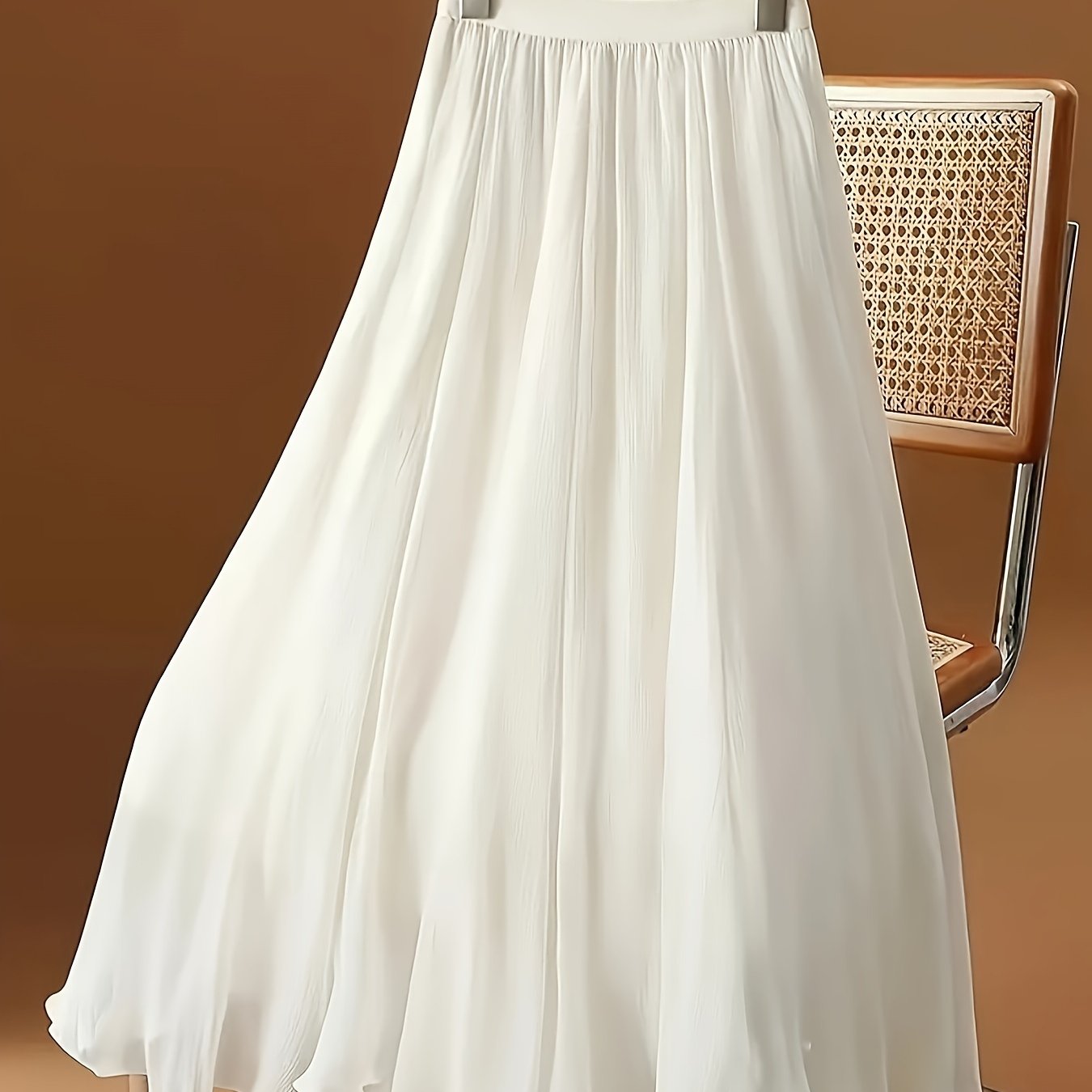 TEMU Elegancka spódnica MIDIA Line na wiosnę i