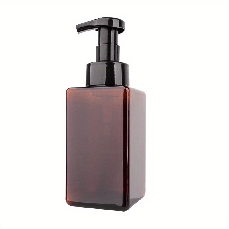 TEMU 1 szt. 450ml (15oz) Plastikowy dozownik do mydła pianowego, butelka z pompką w kolorze bursztynowym/przezroczystym, do płynnego mydła, szamponu,