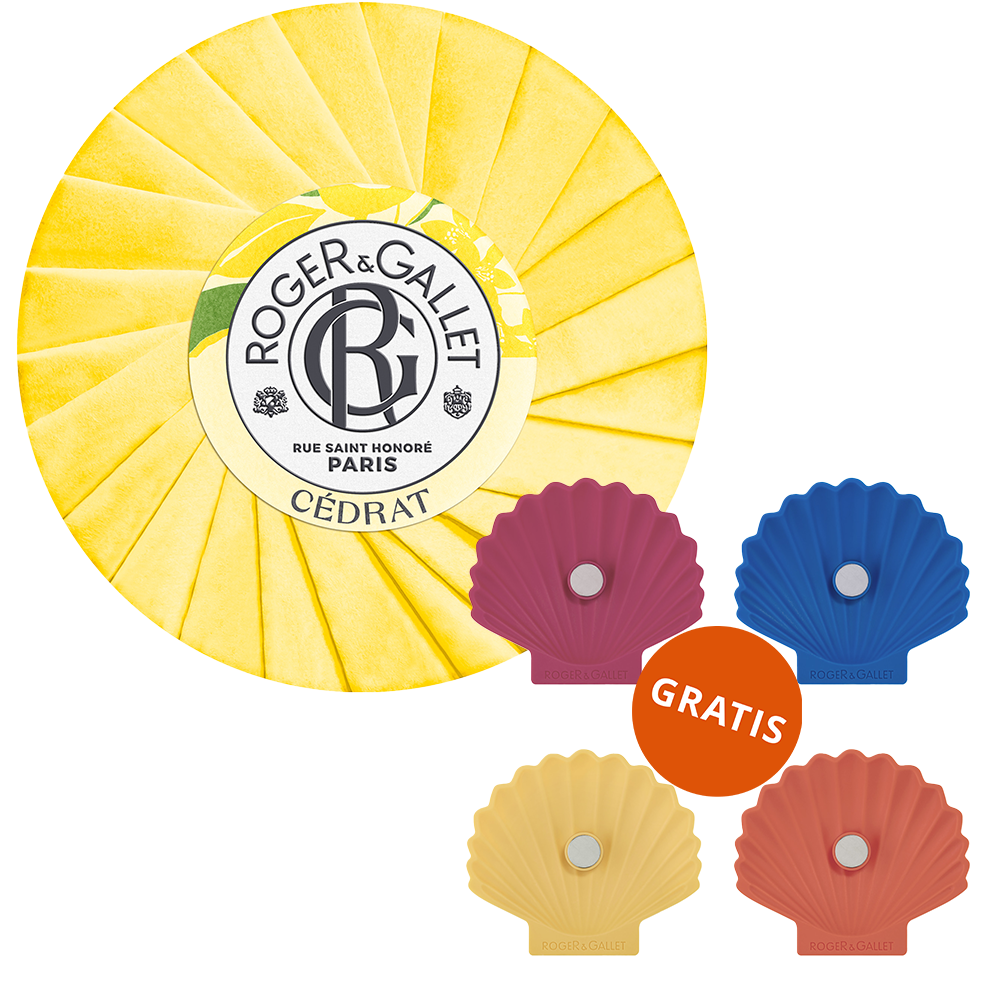 Roger & Gallet Cedrat, mydło w kostce, 100 g + mydelniczka gratis