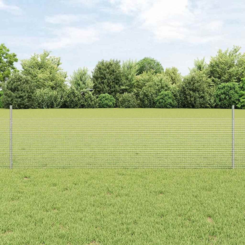 Lumarko Ogrodzenie z słupkami Stal ocynkowana 25 x 0.5 metra Stal