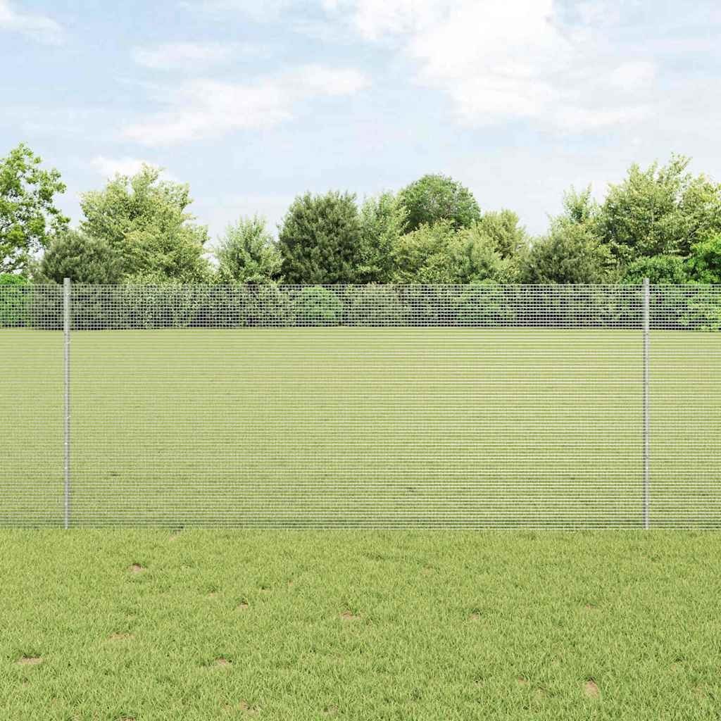 Lumarko Ogrodzenie spawane z 22 słupkami U Srebrne 1x25 m Stal