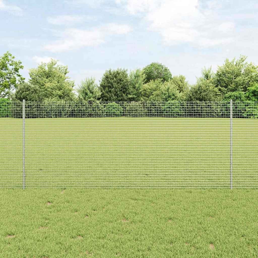 Lumarko Ogrodzenie z słupkami Stal ocynkowana 10 x 1 m Stal