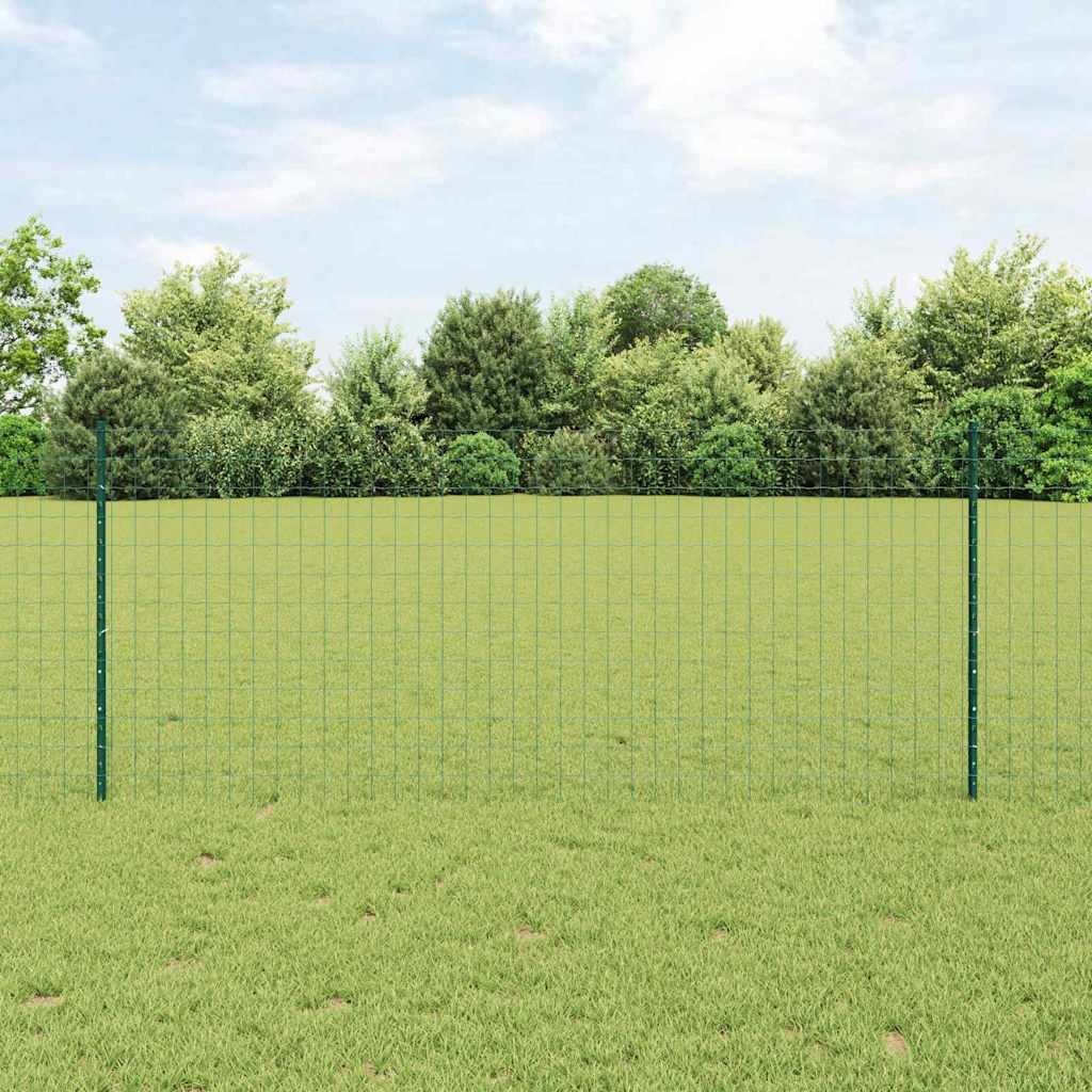 Lumarko Ogrodzenie z słupkami Zielony 25 x 1 m Stal