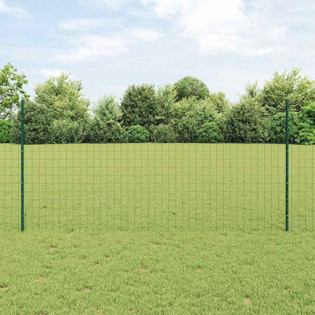 Lumarko Ogrodzenie z słupkami Zielony 25 x 1.2 m Stal
