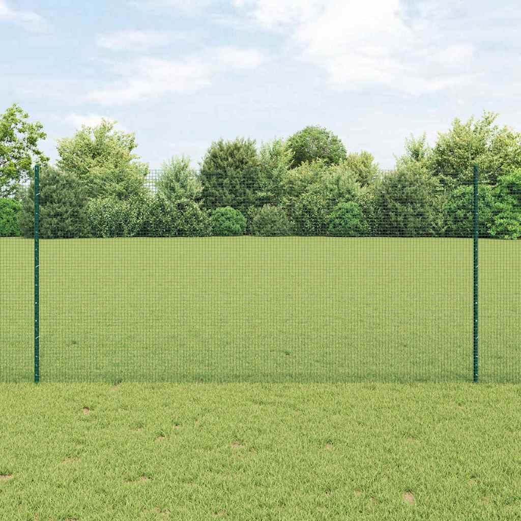 Lumarko Ogrodzenie z drutu spawanego z 11 słupkami U Zielone 1.2x25 m Stal