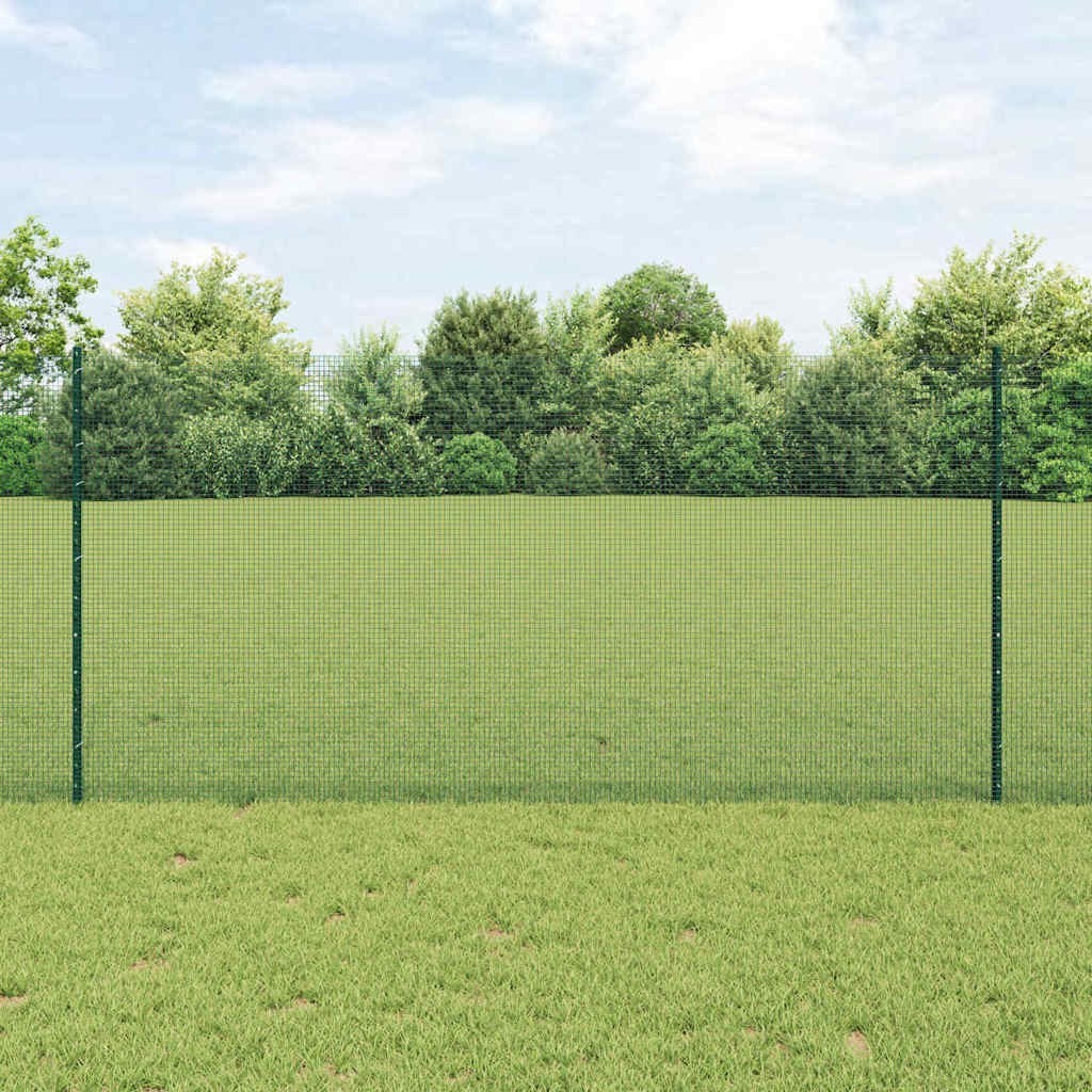 Lumarko Ogrodzenie z gonionego drutu z 22 słupkami U Zielone 1.2x50 m Stal