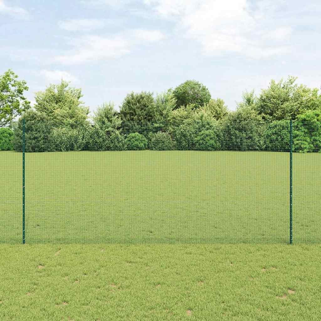 Lumarko Ogrodzenie z drutu spawanego z 22 słupkami U Zielone 1.4x50 m Stal