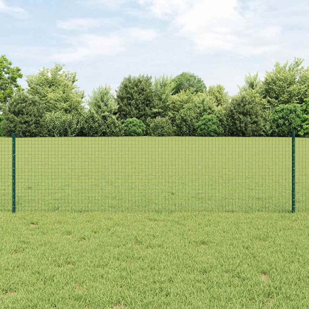 Lumarko Ogrodzenie z drutu spawanego z 44 słupkami U Zielone 0.6x100 m Stal