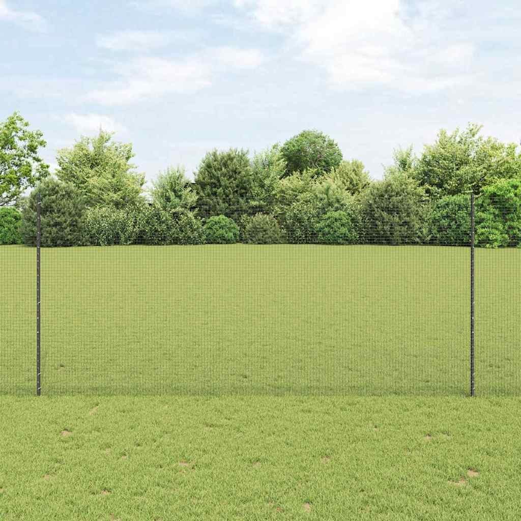 Lumarko Ogrodzenie z drutu spawanego z 10 słupkami Szary 1.4x10 m Stal