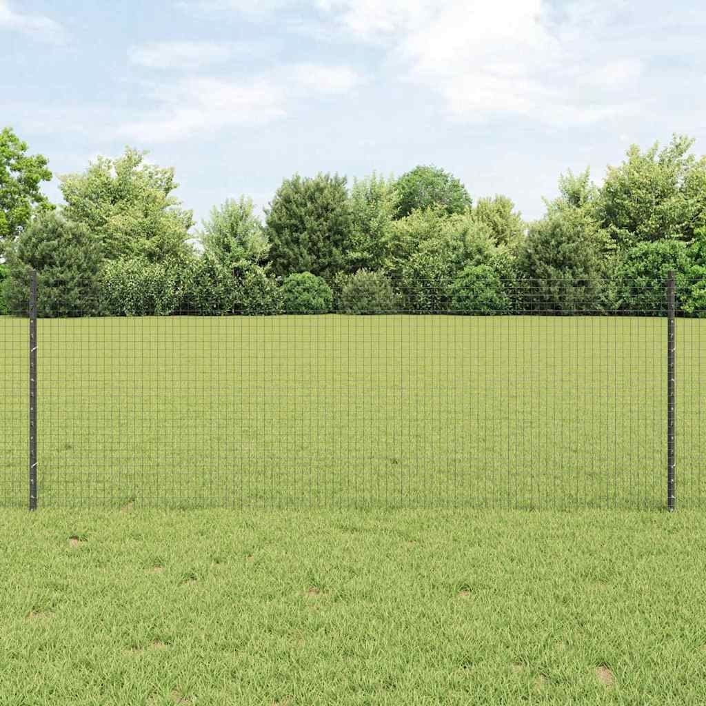 Lumarko Ogrodzenie z drutu spawanego z 44 szarymi słupkami 0.8x100 m