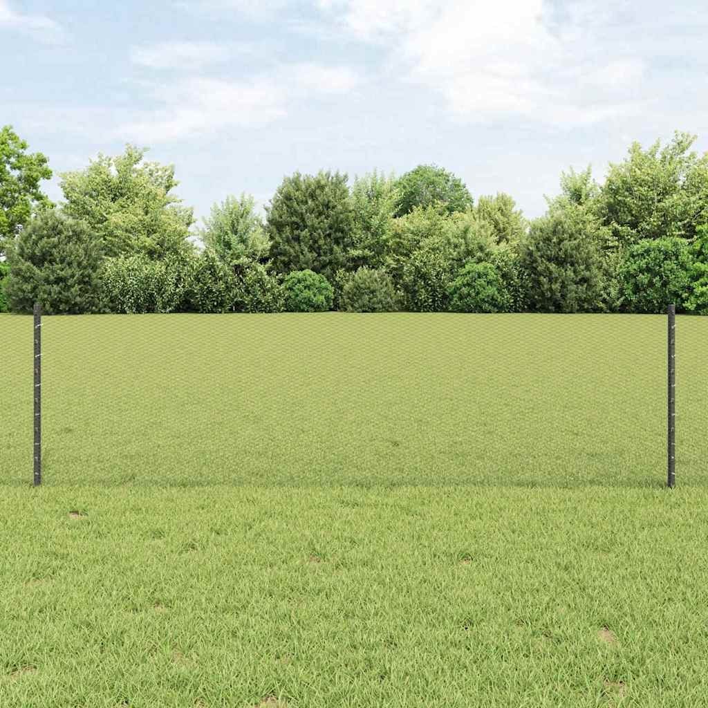 vidaXL Słupki ogrodzeniowe 11 sztuk U-Channel Szary 60 cm Stal
